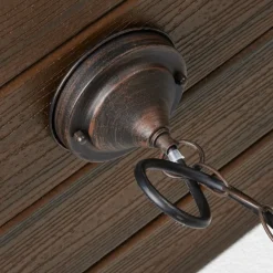 Udendørs Pendellamper|Terrassebelysning ^ Lindby udendørs hængelampe Eddie, rust, metal, IP44, E27