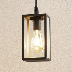 Lindby Udendørs Pendellamper > udendørs hængelampe Filimon, antracit, 22 cm, IP44, E27