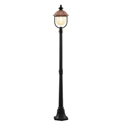Lindby Lygtepæle > udendørslampe Clint, 177 cm, metal, saltvandsresistent, E27