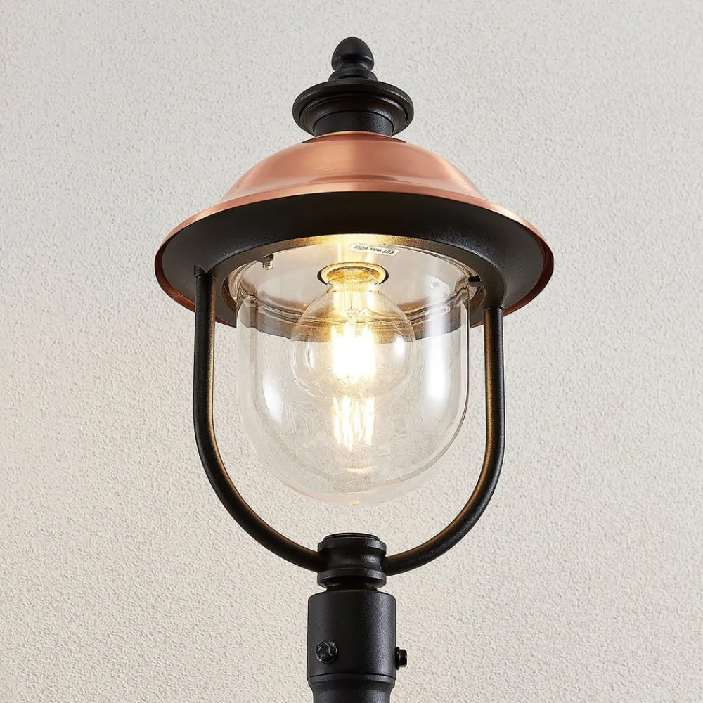 Lindby Lygtepæle > udendørslampe Clint, 177 cm, metal, saltvandsresistent, E27