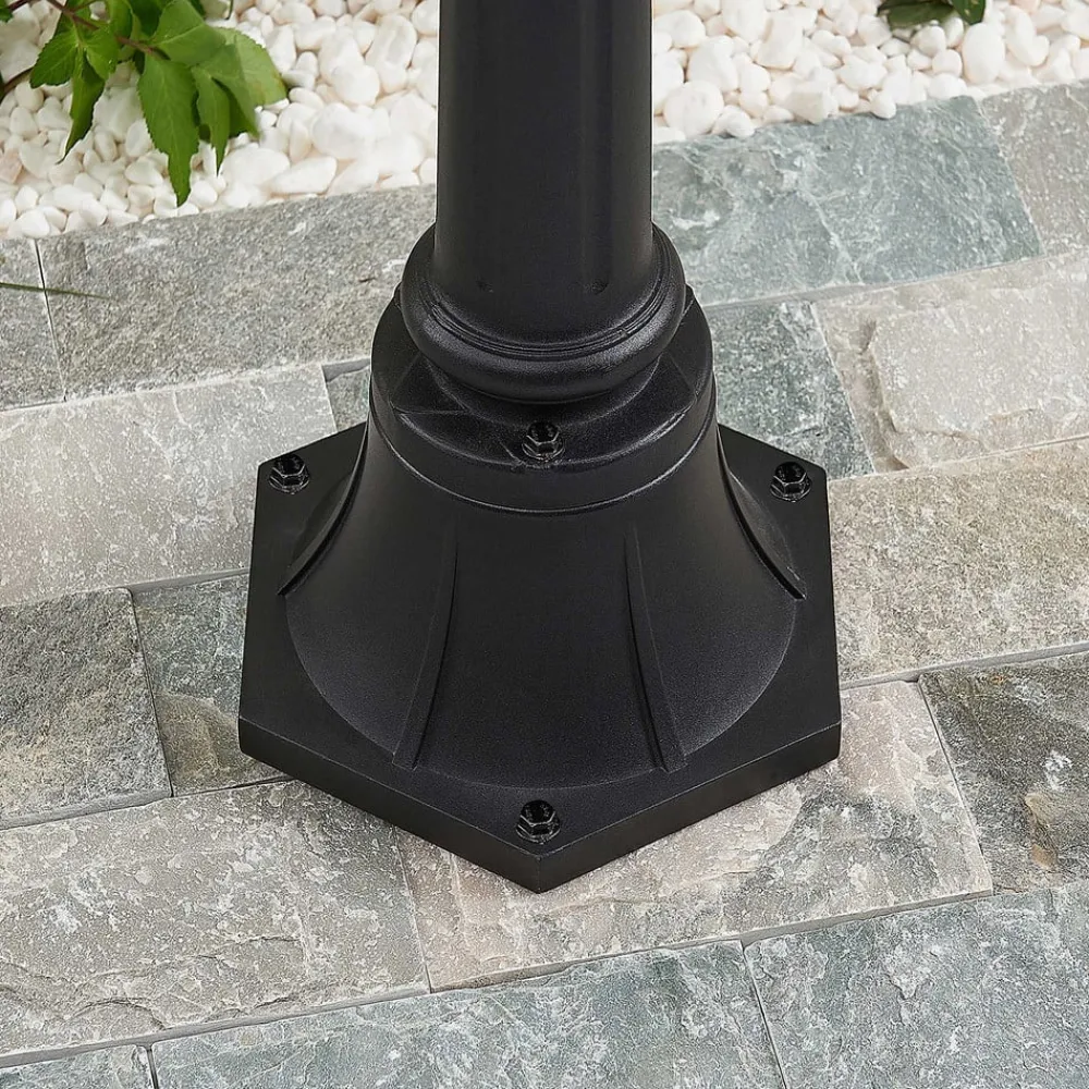 Lindby Lygtepæle > udendørslampe Clint, 177 cm, metal, saltvandsresistent, E27