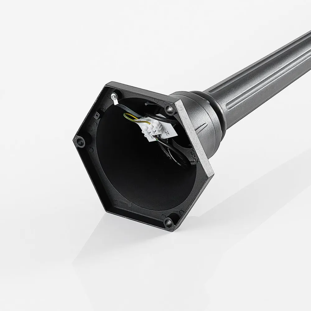 Lindby Lygtepæle > udendørslampe Clint, 177 cm, metal, saltvandsresistent, E27