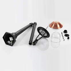 Lindby Lygtepæle > udendørslampe Clint, 177 cm, metal, saltvandsresistent, E27