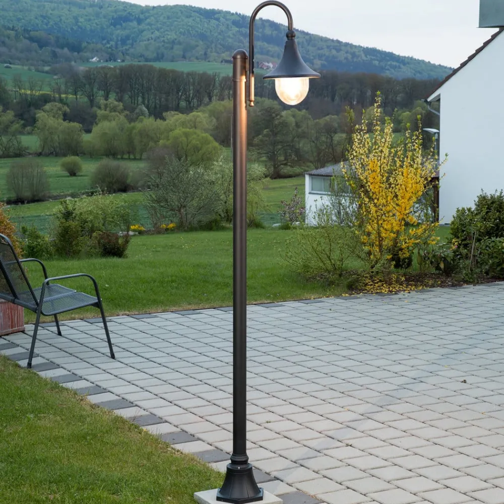 Lindby Lygtepæle > udendørslampe Daphne, 220 cm, sort, E27, IP44