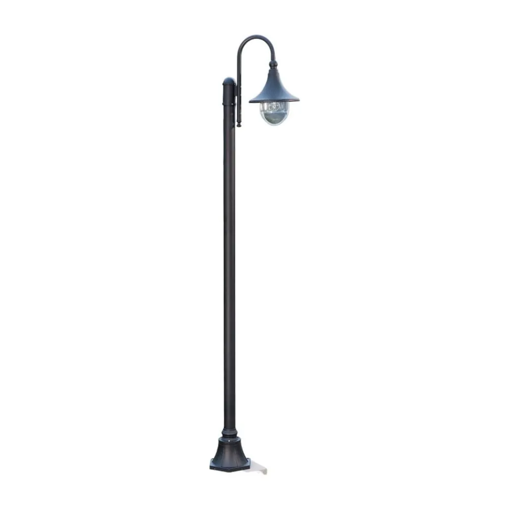 Lindby Lygtepæle > udendørslampe Daphne, 220 cm, sort, E27, IP44