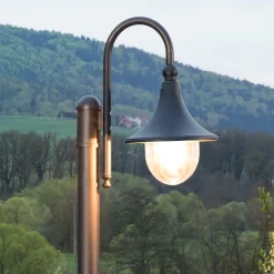 Lindby Lygtepæle > udendørslampe Daphne, 220 cm, sort, E27, IP44
