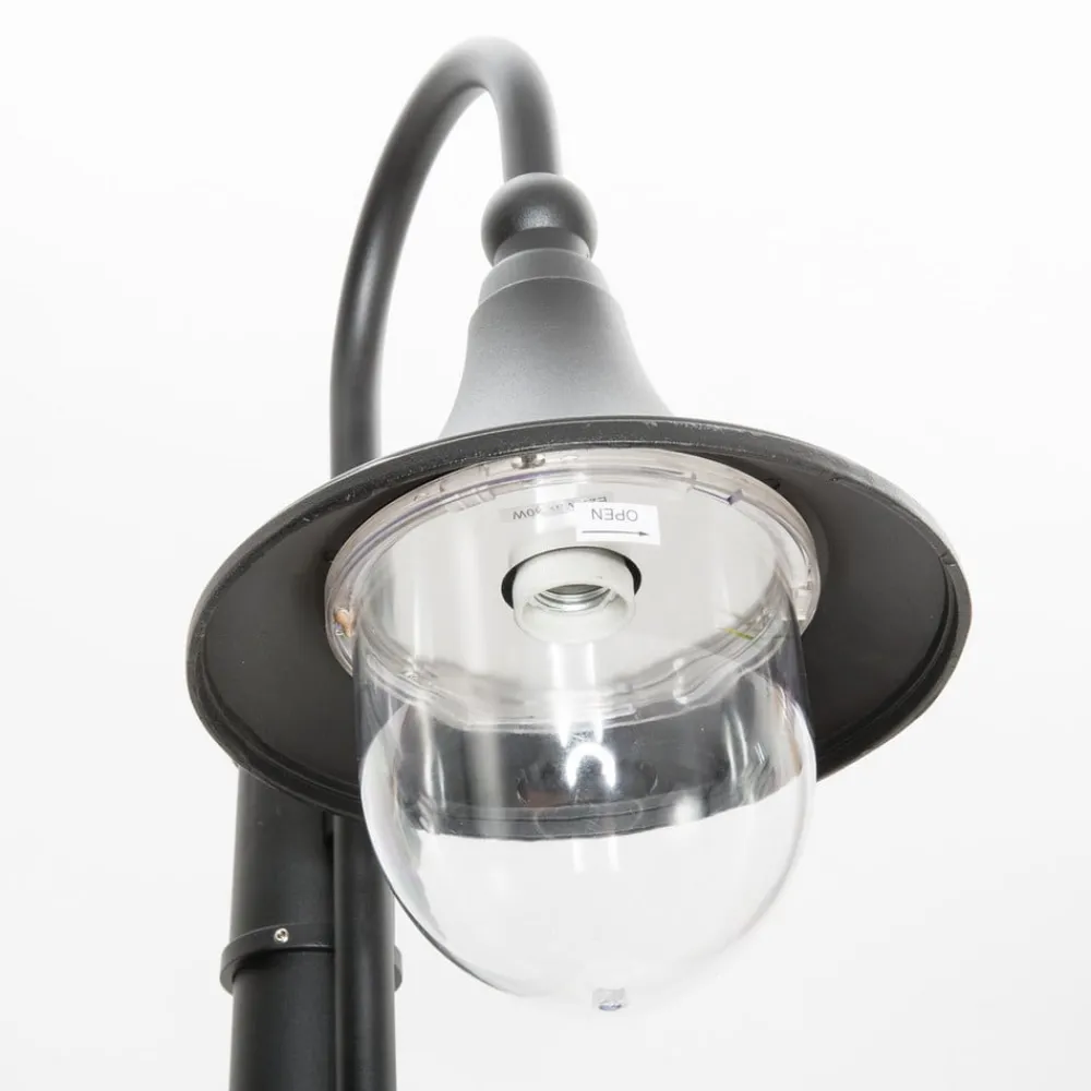 Lindby Lygtepæle > udendørslampe Daphne, 220 cm, sort, E27, IP44