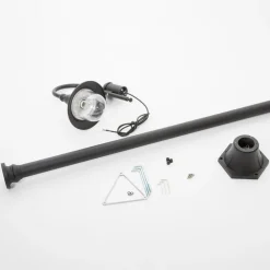 Lindby Lygtepæle > udendørslampe Daphne, 220 cm, sort, E27, IP44