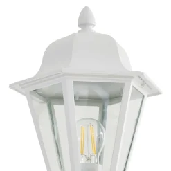 Lindby Lygtepæle > udendørslampe Edana, 211 cm, hvid, metal, E27, IP44