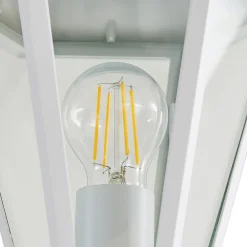 Lindby Lygtepæle > udendørslampe Edana, 211 cm, hvid, metal, E27, IP44