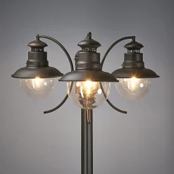 Lindby Lygtepæle > udendørslampe Eddie, 198 cm, rust, metal, IP44, E27