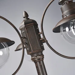 Lindby Lygtepæle > udendørslampe Eddie, 198 cm, rust, metal, IP44, E27