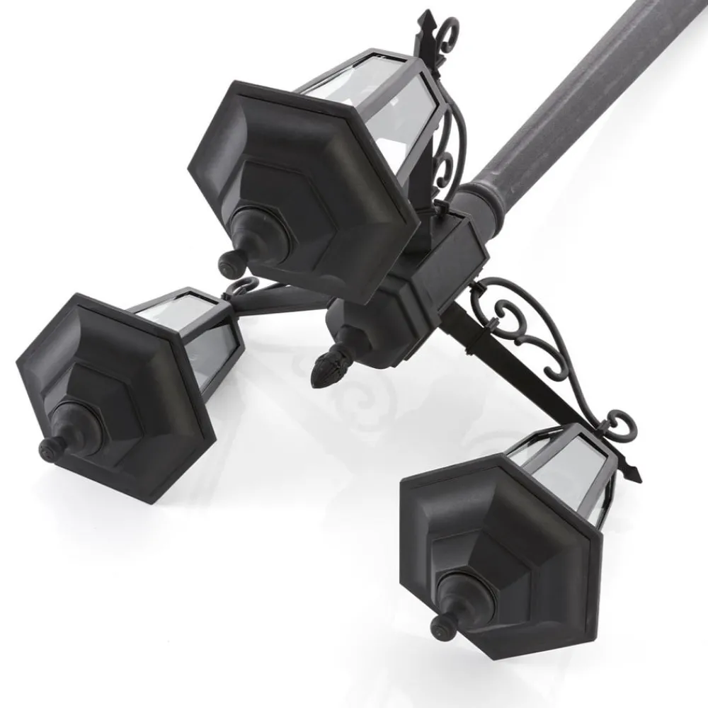 Lindby Lygtepæle > udendørslampe Nane, 217 cm, sort, saltvandsresistent, E27