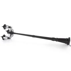 Lindby Lygtepæle > udendørslampe Nane, 217 cm, sort, saltvandsresistent, E27