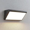 Lindby Terrassebelysning|Væglampe Med Sensor > udendørs LED-væglampe Abby, sensor, IP65, mørkegrå