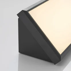 Terrassebelysning ^ Lindby udendørs LED-væglampe Abby, grå, plast, IP65