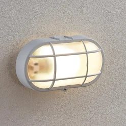 Lindby Terrassebelysning > udendørs LED-væglampe Alisha, hvid, plast, IP54