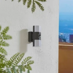 Lindby Væglampe Med Sensor > udendørs LED-væglampe Alaric, aluminium, antracit, sensor