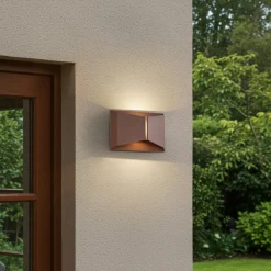 Lindby Terrassebelysning|Væglamper > udendørs LED-væglampe Anlira, brun, op og ned, IP65