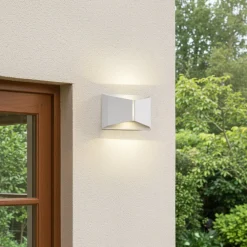 Terrassebelysning|Væglamper ^ Lindby udendørs LED-væglampe Anlira, hvid, op og ned, IP65