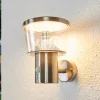 Væglampe Med Sensor|Terrassebelysning ^ Lindby udendørs LED-væglampe Antje, bevægelsessensor, IP44