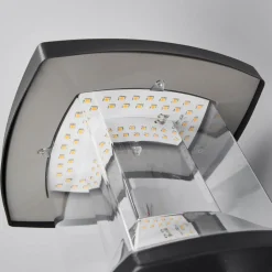 Terrassebelysning|Væglamper ^ Lindby udendørs LED-væglampe Askan, 24 cm, stål, IP44