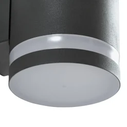 Lindby Solcellelamper|Væglamper > udendørs LED-væglampe Bentlas, antracit, IP44