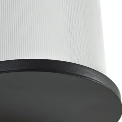 Terrassebelysning ^ Lindby udendørs LED-væglampe Calvik, sort, riflet, IP44