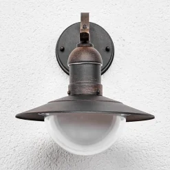 Terrassebelysning|Væglamper ^ Lindby udendørs LED-væglampe Clea, bredde 24 cm, metal