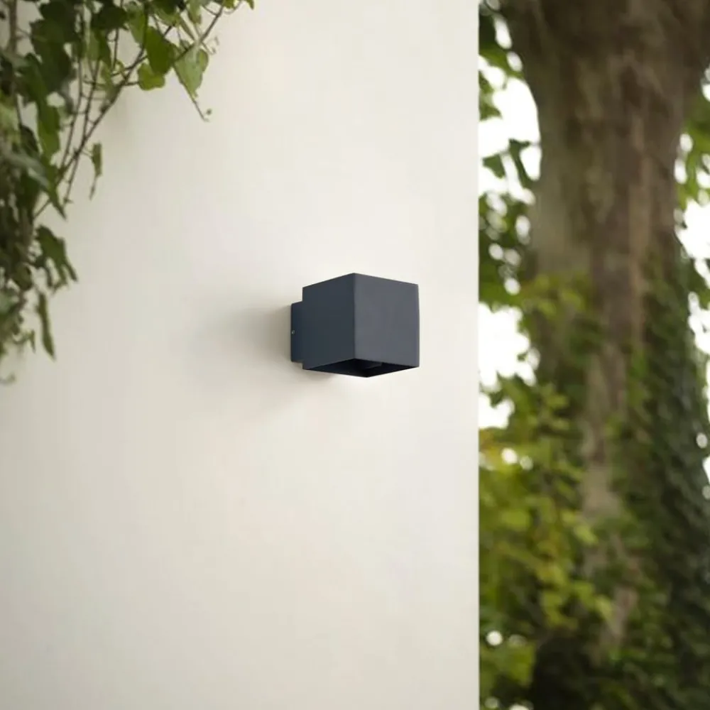 Lindby Terrassebelysning|Væglamper > udendørs LED-væglampe Esani, antracit, op/ned, IP54