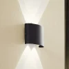 Terrassebelysning|Væglamper ^ Lindby udendørs LED-væglampe Ithan, 2 lyskilder, antracit, metal