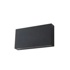 Væglamper ^ Lindby udendørs LED-væglampe Jarte, sort, metal, 17 cm, IP54