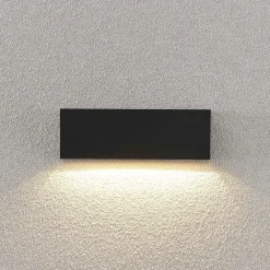 Lindby Terrassebelysning|Væglamper > udendørs LED-væglampe Jarte, 24 cm, ned, grå, IP65