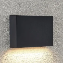 Lindby Terrassebelysning|Væglamper > udendørs LED-væglampe Jarte, 20 cm, ned, grå, IP65