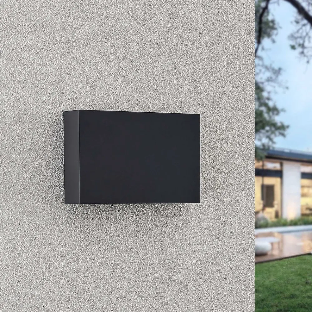 Terrassebelysning|Væglamper ^ Lindby udendørs LED-væglampe Jarte, 20 cm, op/ned, grå, IP65