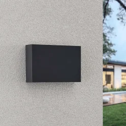 Terrassebelysning|Væglamper ^ Lindby udendørs LED-væglampe Jarte, sæt med 3, op/ned, IP65