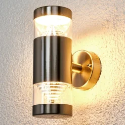 Lindby Terrassebelysning|Væglamper > udendørs LED-væglampe Lanea, 21 cm, stål, IP44