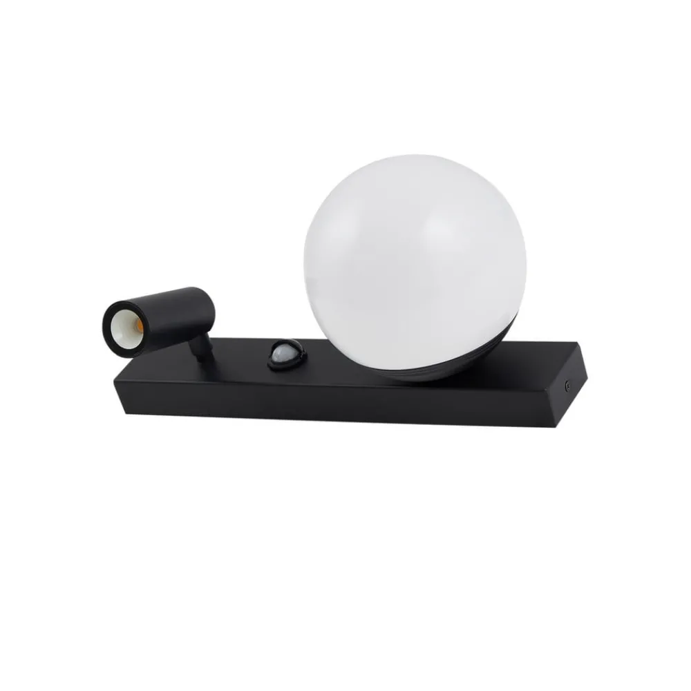 Lindby Væglampe Med Sensor|Terrassebelysning > udendørs LED-væglampe Larcie, 35 cm, 2 lyskilder, aluminium, sensor