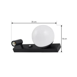 Lindby Væglampe Med Sensor|Terrassebelysning > udendørs LED-væglampe Larcie, 35 cm, 2 lyskilder, aluminium, sensor