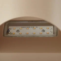 Væglamper ^ Lindby udendørs LED-væglampe Lenore, beige, metal, 13,5 cm