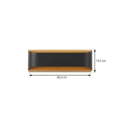 Terrassebelysning|Væglamper ^ Lindby udendørs LED-væglampe Lenore, sort, metal, 36,5 cm