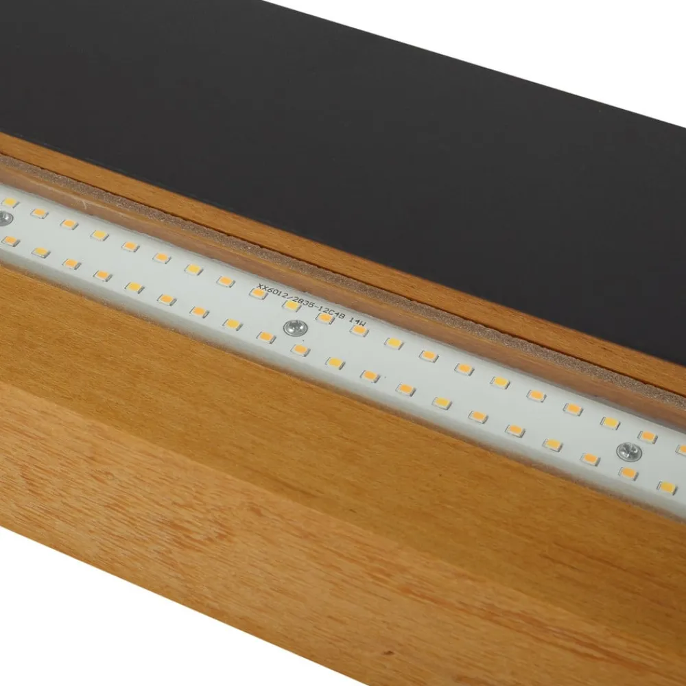 Terrassebelysning|Væglamper ^ Lindby udendørs LED-væglampe Lenore, sort, metal, 36,5 cm