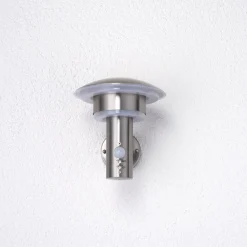 Væglampe Med Sensor|Terrassebelysning ^ Lindby udendørs LED-væglampe Lillie, sensor, højde 19 cm