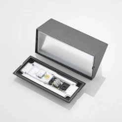Væglamper ^ Lindby udendørs LED-væglampe Malim, 25 cm, antracit, IP65