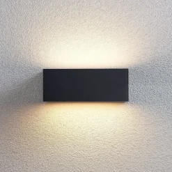 Terrassebelysning|Væglamper ^ Lindby udendørs LED-væglampe Nienke, 23 cm, saltvandsresistent, IP65