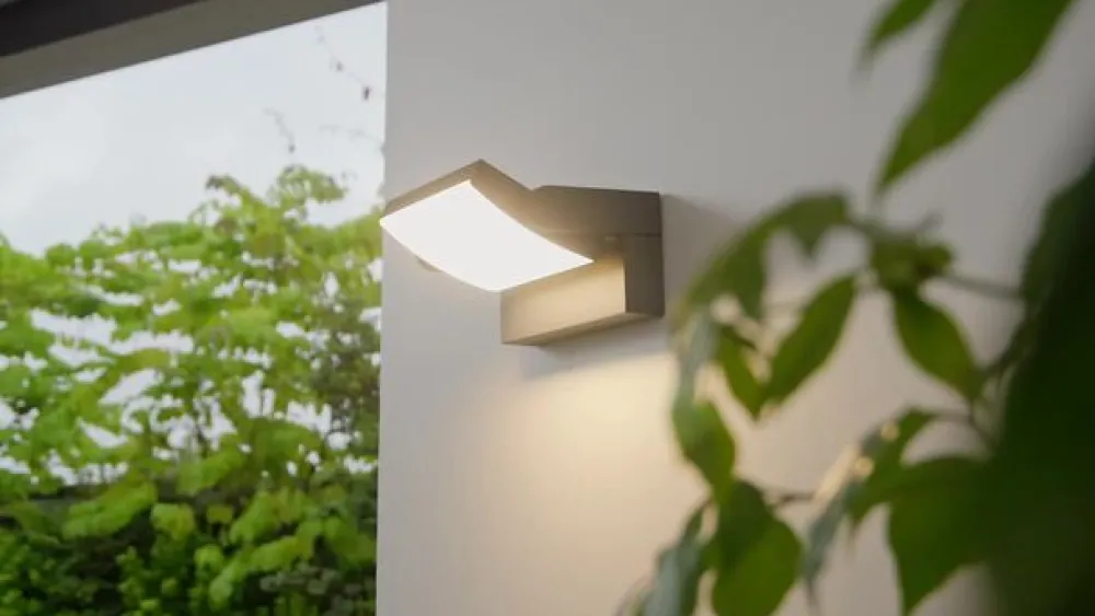 Terrassebelysning|Væglamper ^ Lindby udendørs LED-væglampe Sherin, antracit, drejelig