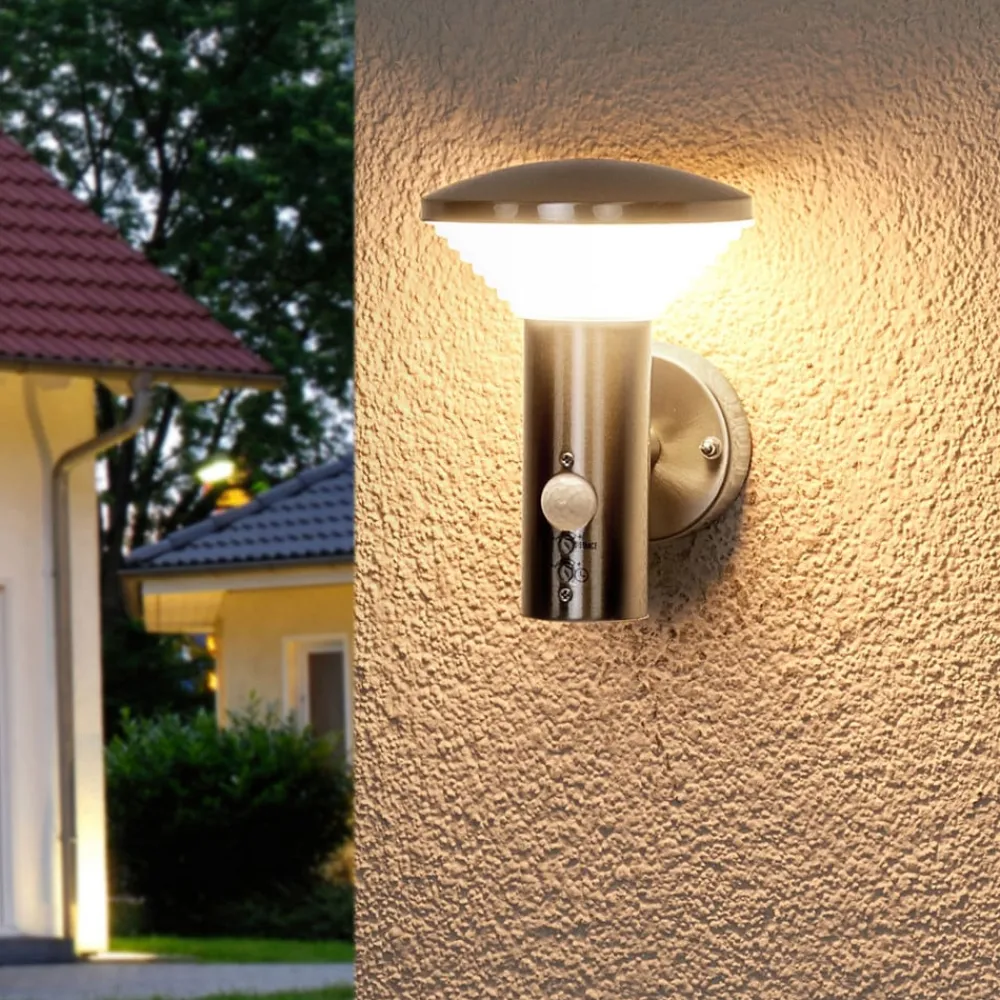 Lindby Væglampe Med Sensor|Væglamper > udendørs LED-væglampe Tiga, bevægelsessensor, IP44