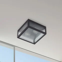 Lindby Udendørs Loftlamper > udendørs loftlampe Bolgar, sort, metal, glas