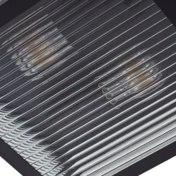 Lindby Udendørs Loftlamper > udendørs loftlampe Bolgar, sort, metal, glas