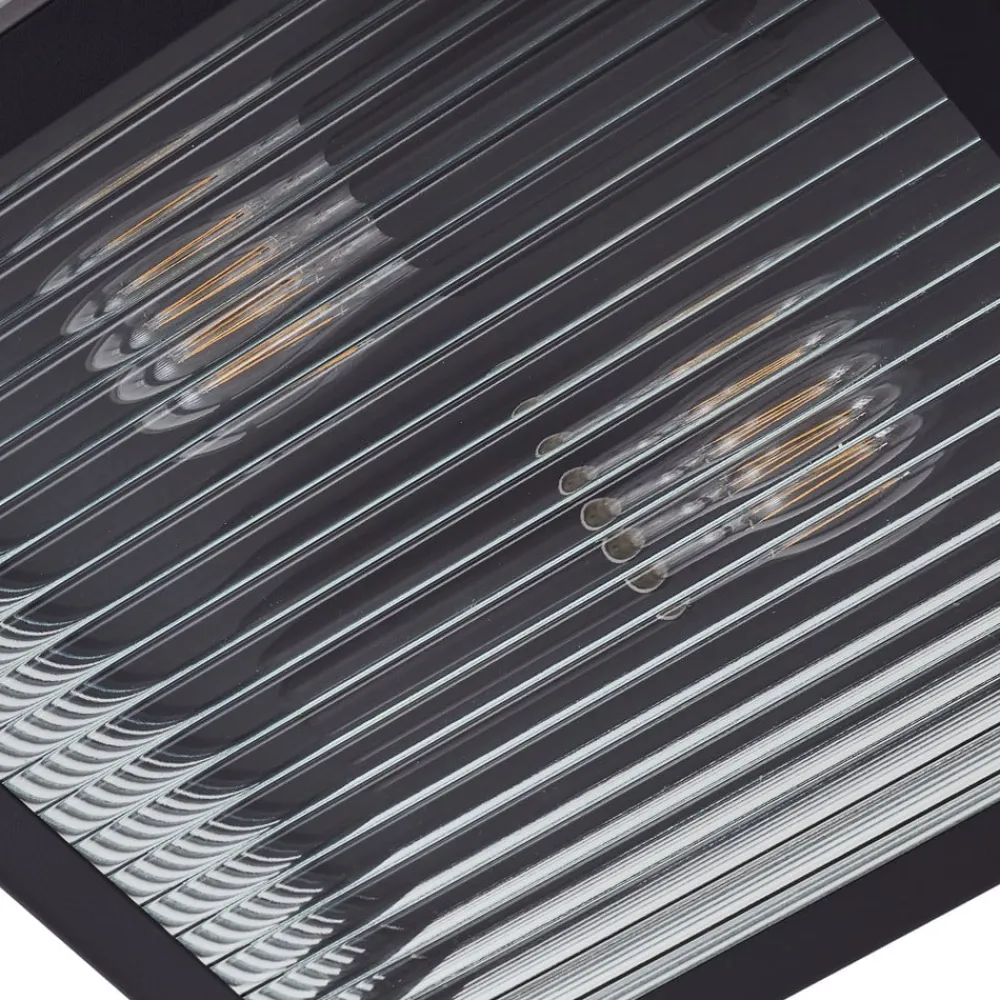Lindby Udendørs Loftlamper > udendørs loftlampe Bolgar, sort, metal, glas